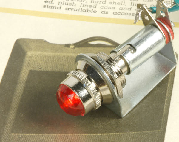 Pilot Light Assembly For Guitar Amps, '50s Style Red Jewel #CPLAR
