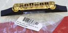 Load image into Gallery viewer, Gretsch AOM Adjusto-Matic Bridge Assembly Gold with Ebony Base, 0080628000
