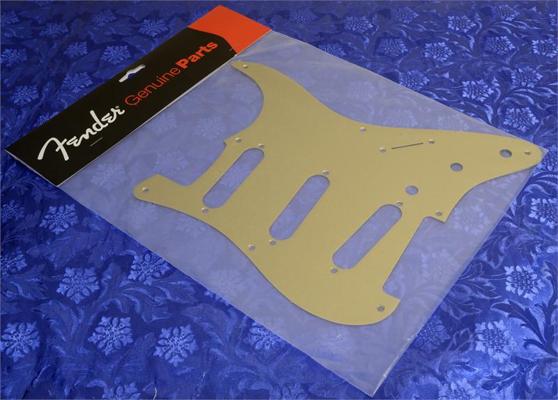 Fender Stratocaster Pickguard, '57 Strat, 8 Hole, Gold Anodized Aluminum, 0992143000