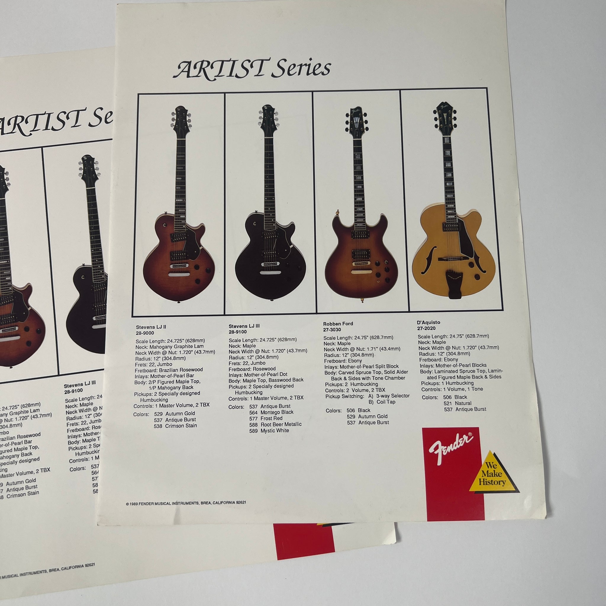 Fender Frontline 2001 Catalog, Original – Angela Instruments