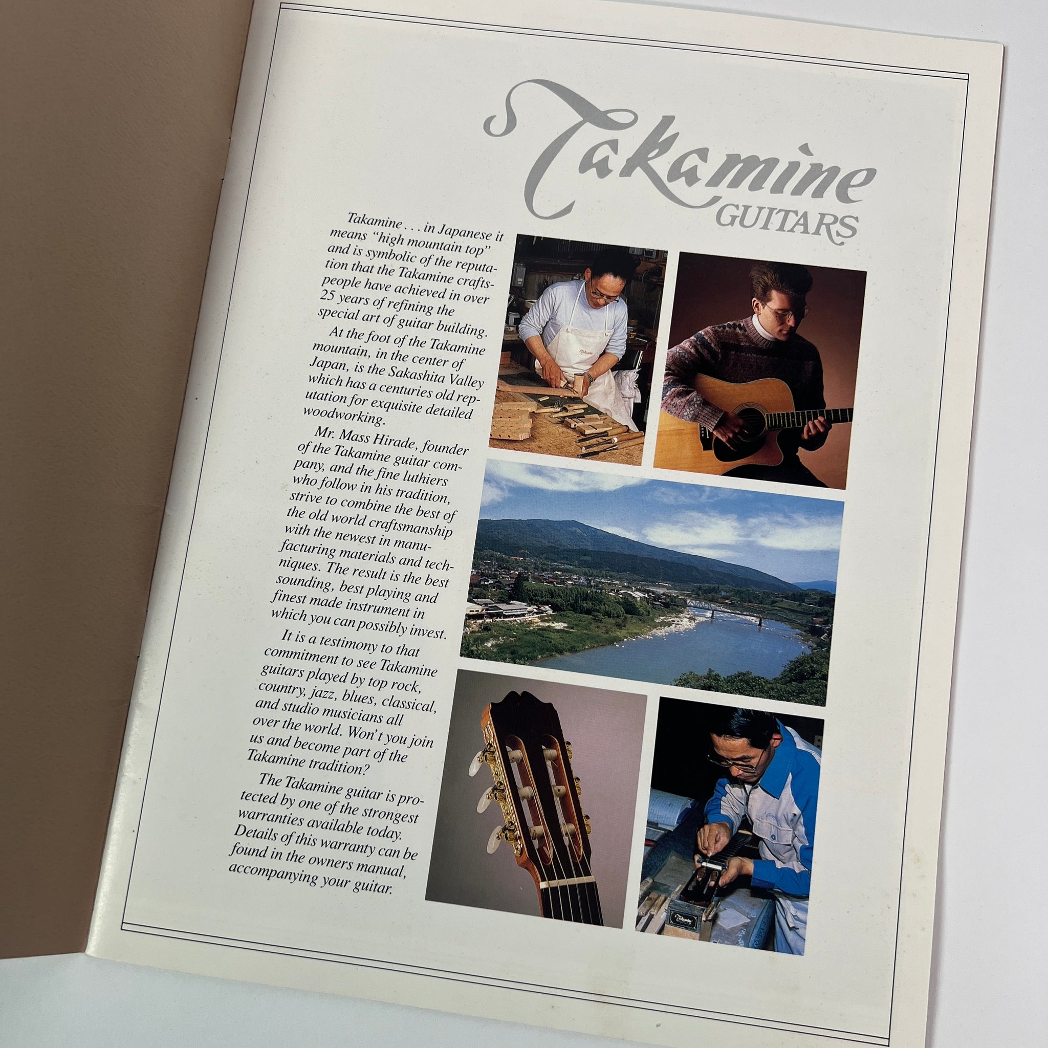 Takamine Guitars 1980s Catalog, Original Angela Instruments