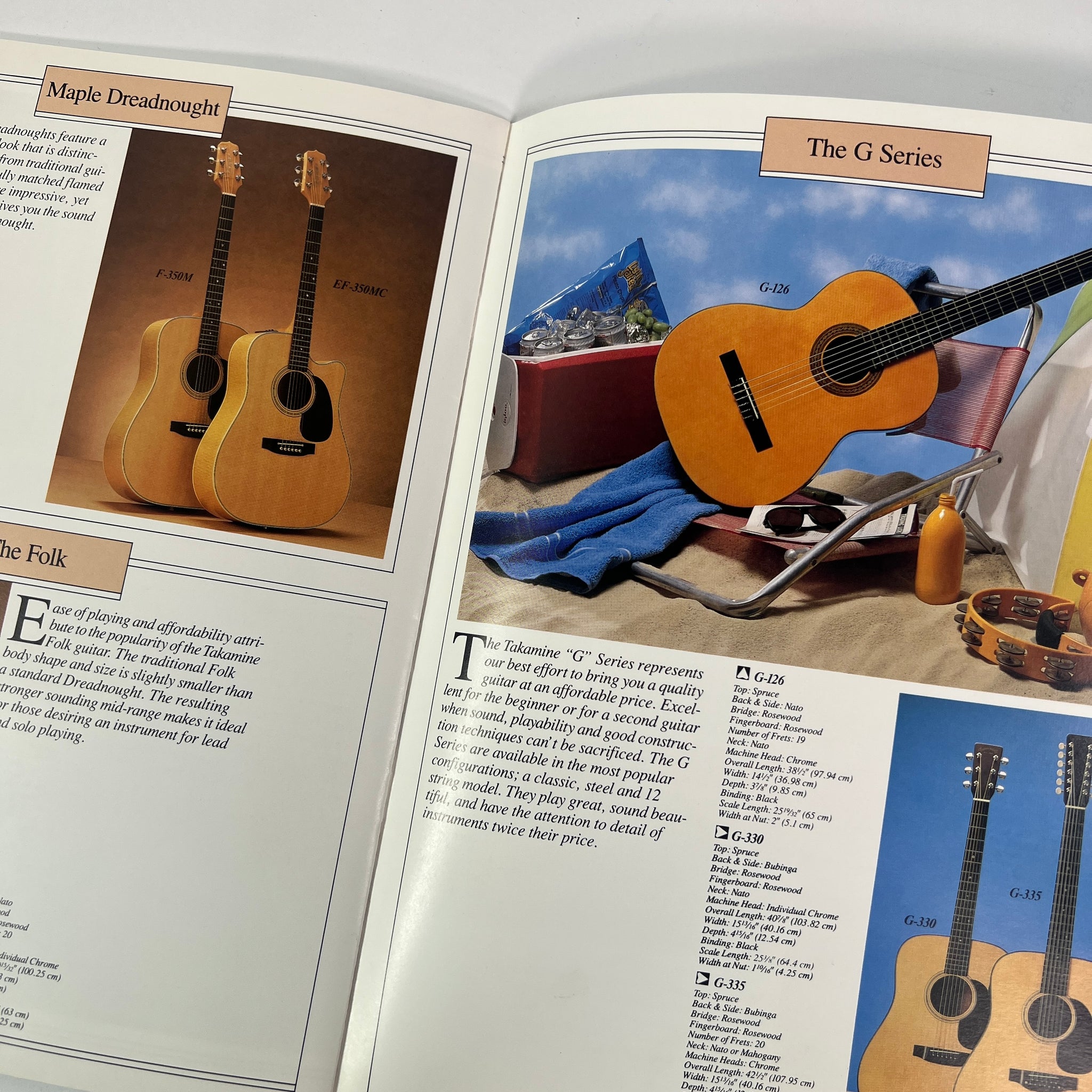 Takamine Guitars 1980s Catalog, Original Angela Instruments