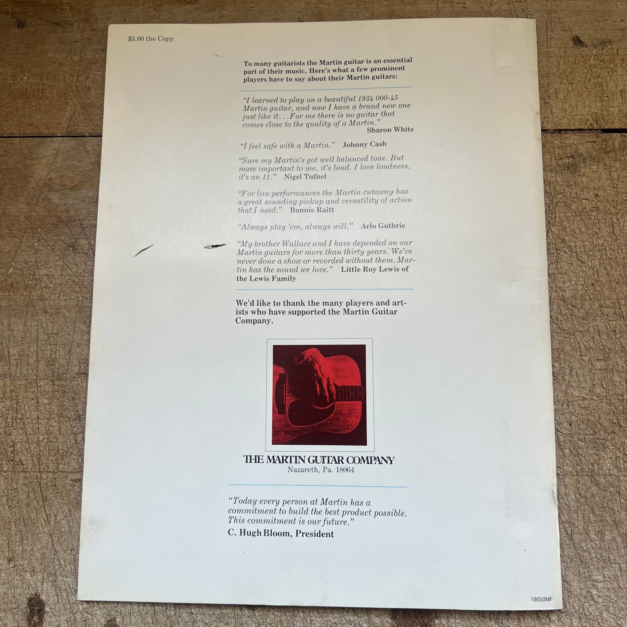 CF Martin Instruments 1980s Catalog, Original – Angela Instruments