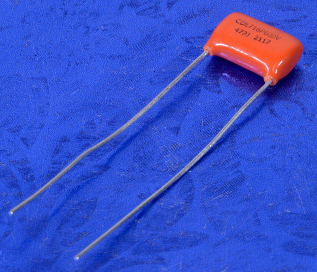CDE 716P Orange Drop Premium Capacitor, .0047uF/600VDC Angela Instruments