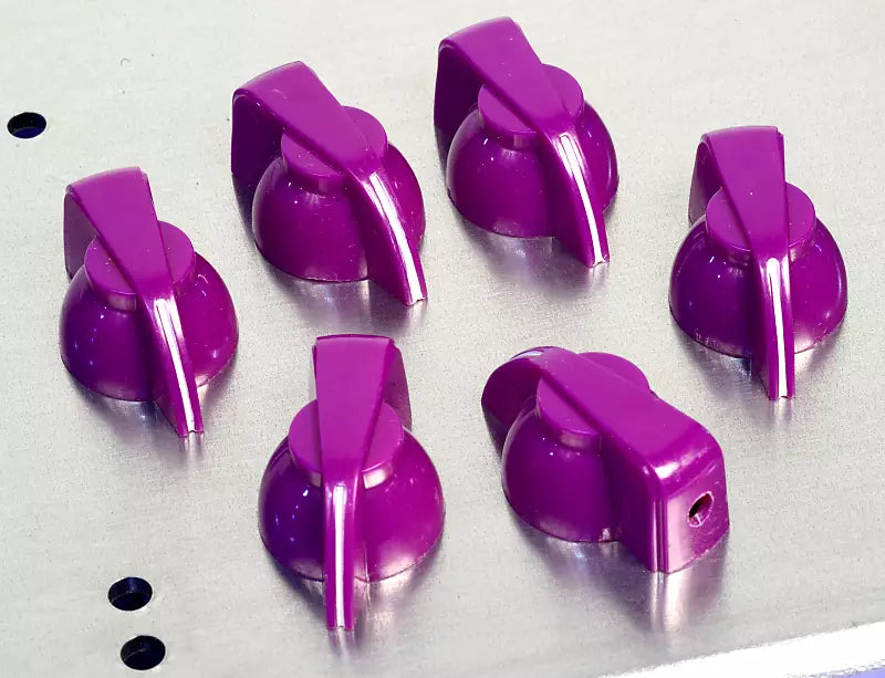 Six British '60s Style Purple Chicken Head Amp Knobs, #PURAK