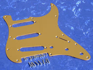 Gold Anodized Aluminum Pickguard For American Series Strats + Screws, #GSPG