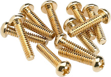 Load image into Gallery viewer, Fender Strat/Tele Pickup/Switch American Series Screws Gold Stratocaster x12, 0994926000
