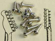 Load image into Gallery viewer, Fender &#39;52 Tele Style Nickel Plated Slotted Tuning Machine Mount Screws, 3 X 3/8, 0018370049
