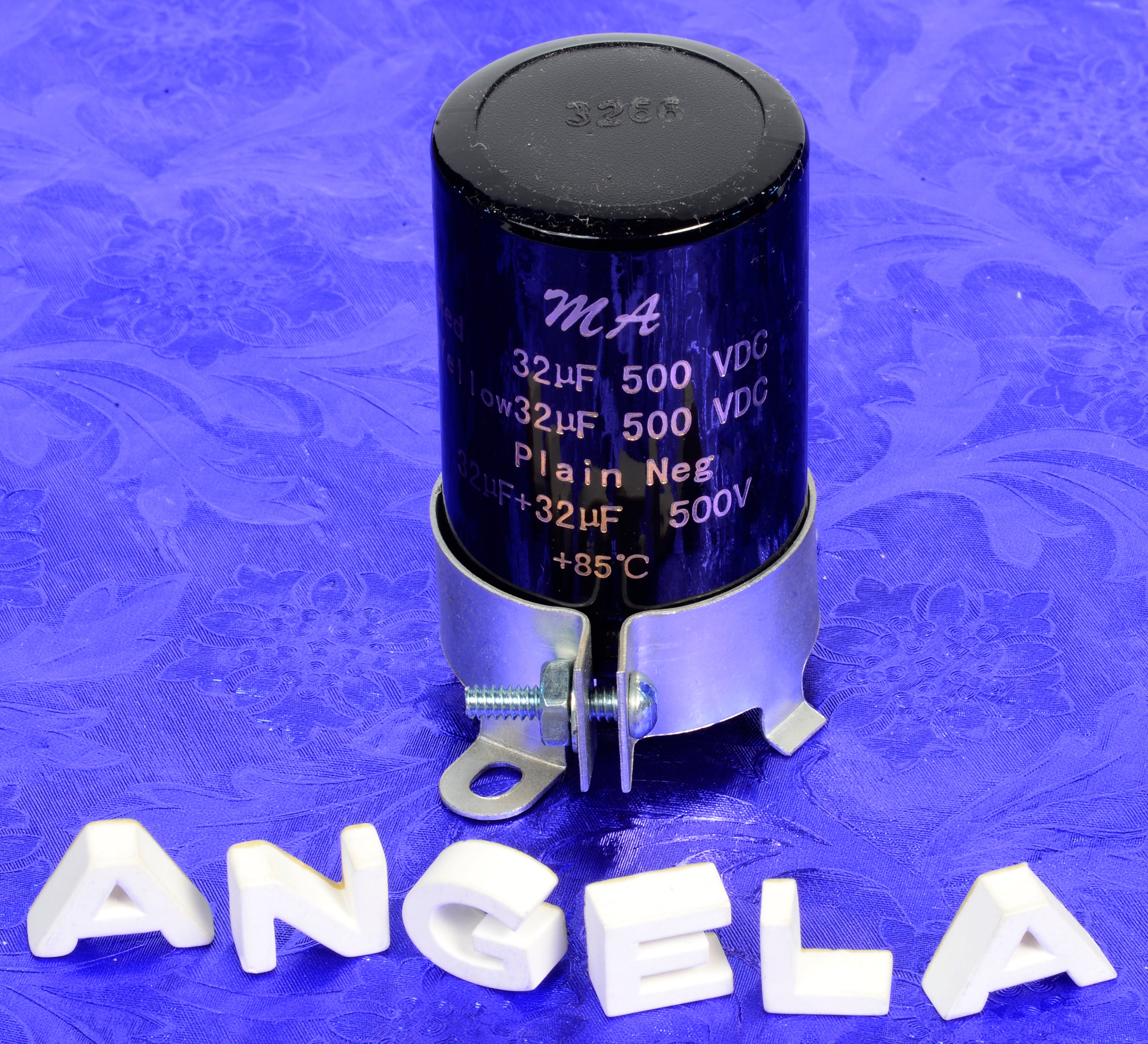 M&A Polarized Electrolytic Capacitor 32uF+32uF/500VDC + Clamp
