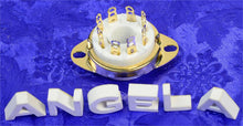 Load image into Gallery viewer, 8 Pin Ceramic Bottom Mount Tube Socket For Thick Chassis, Gold, 8364
