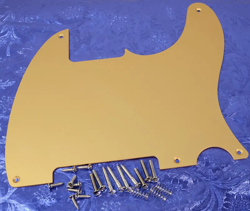Pale Gold Anodized Aluminum '50s Style Esquire Pickguard + Hardware Kit #GPGE