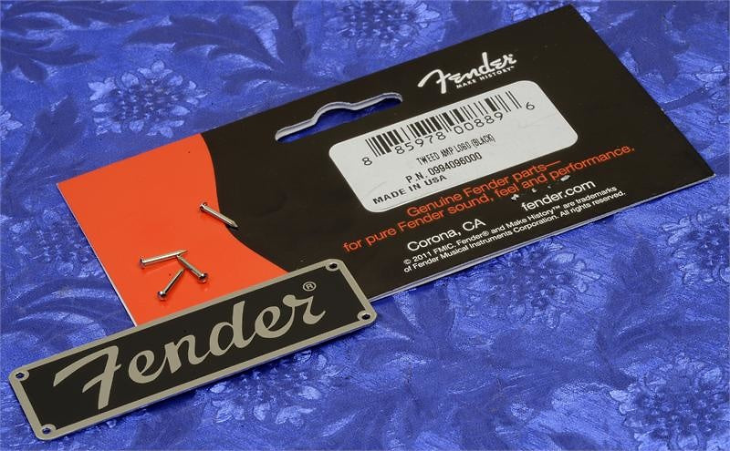 Fender '50s Style Tweed Amplifier Amp Logo With Mounting Pins