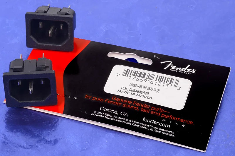 Fender IEC Connectors For AC Push In Type Grounded X2, 0054642049