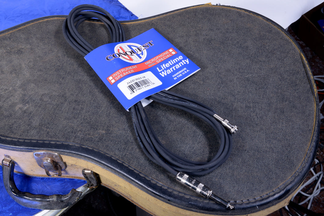 Jazz Chief 18' Cable With Switchcraft Screw-On  Connector For Old DeArmond Rhythm Chief Pickups