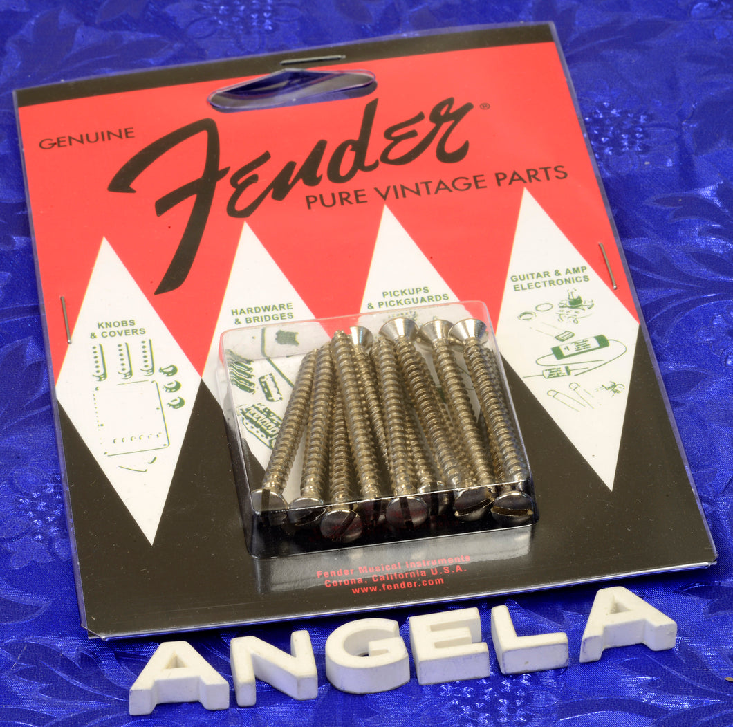 Fender '52 Style Tele Slotted Neck Plate Mounting Screws x12, 0018369049