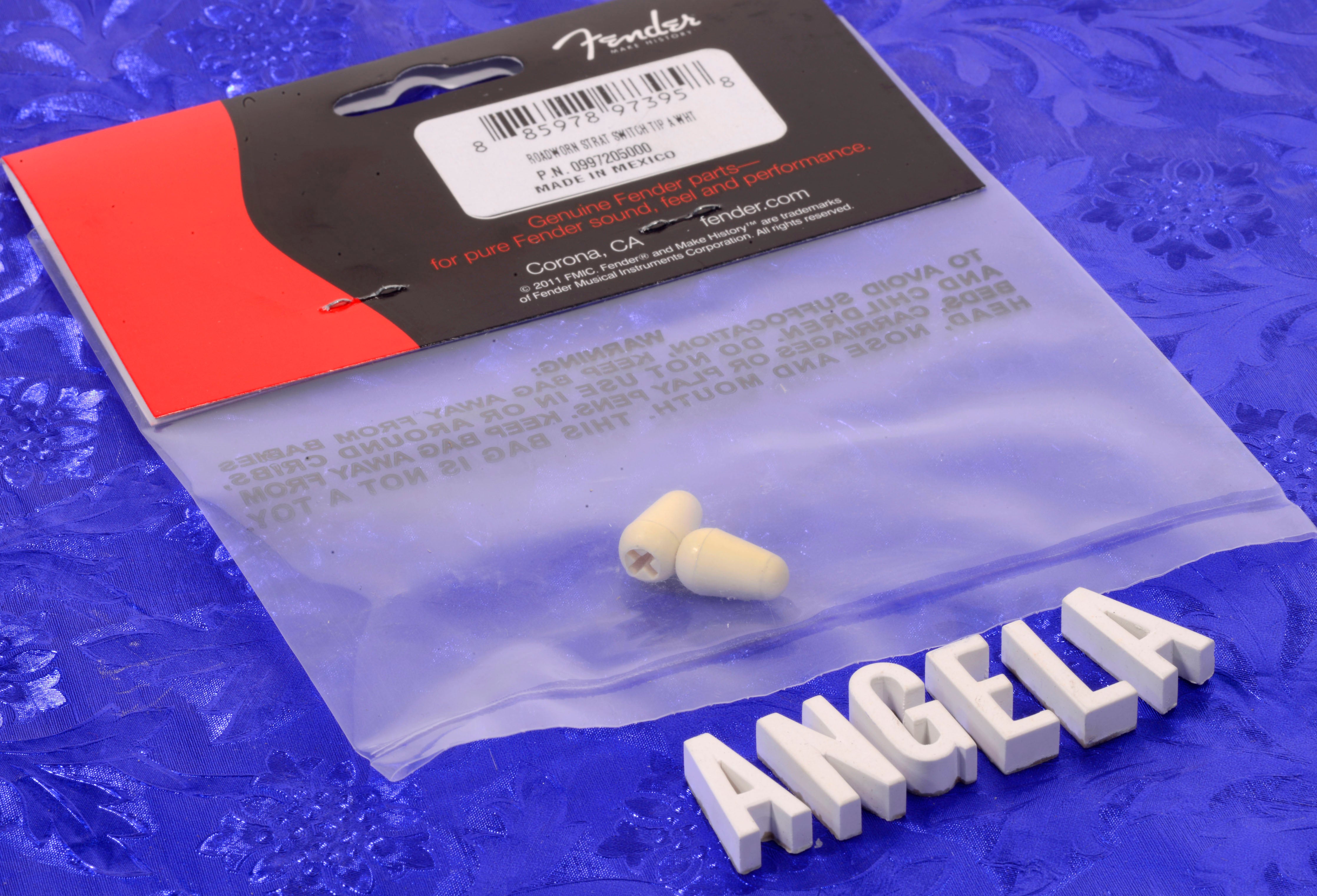 Fender Road Worn Aged White Stratocaster Switch Tips Pack Of Two, 0997 ...