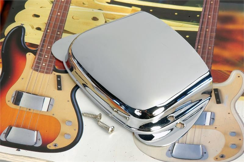 Fender Precision Bass Chrome Plated Steel Bridge Cover Plate, 0010108000