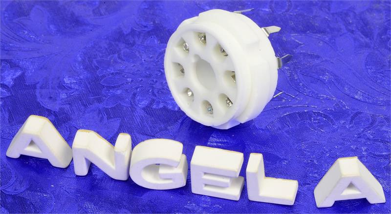 8 Pin PC Mount Ceramic Octal Tube Socket For EL34, 6L6GC, KT88, KT66, GZ34, 6SN7GT, #80177