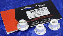Load image into Gallery viewer, Fender USA White Stratocaster Knobs Set Of 3, 0992035000
