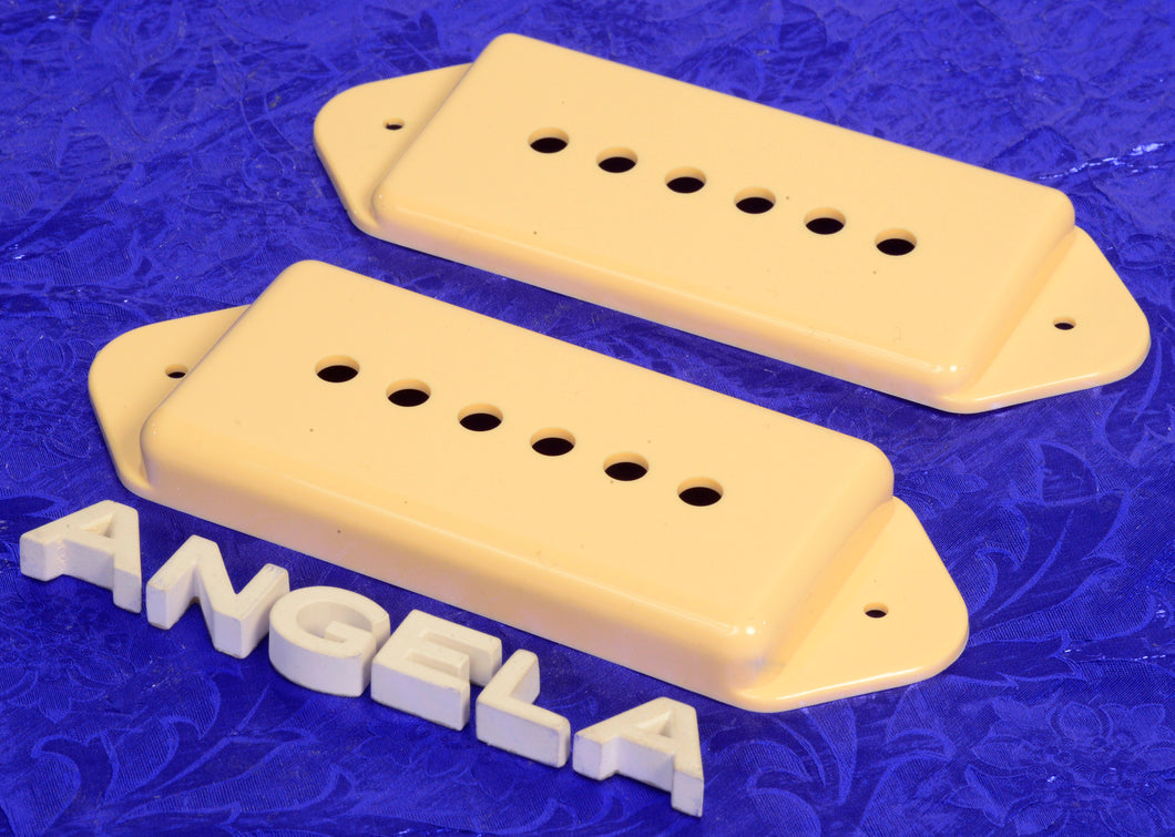 Lindy Fralin Pickup Cover Set For Hollow Body Guitars, Cream Dogear P90, #LFCD2