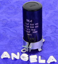 Load image into Gallery viewer, M&amp;A Polarized Electrolytic Capacitor, 50uF+50uF/500VDC + Clamp
