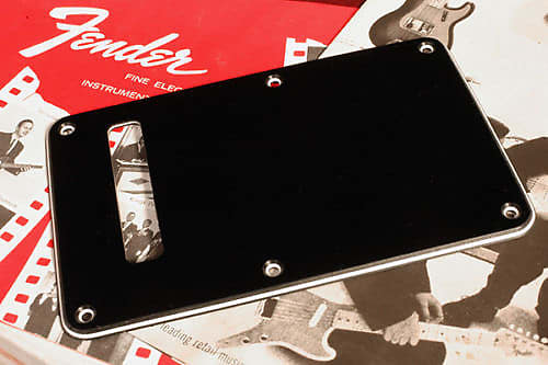 Fender Backplate, SRV Strat, Black 3-Ply, Left Hand 0038949000