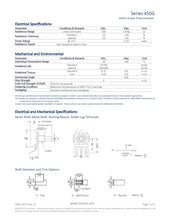 Load image into Gallery viewer, CTS 450G Series 250K Audio Taper Split Shaft Volume Or Tone Control Pot, #450GSPLIT
