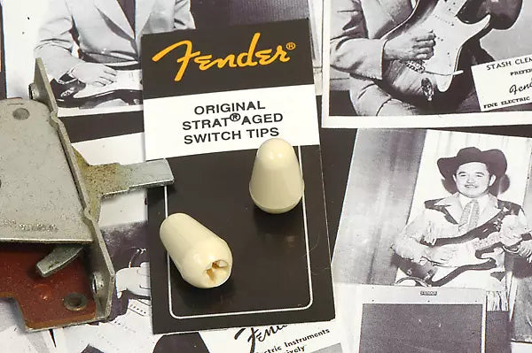 Fender USA Aged White Strat Stratocaster Switch Tips X2, 0994938000