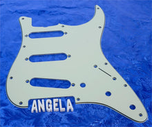 Load image into Gallery viewer, Angela Mint Green &#39;62 Style 3 Ply 11 Hole Pickguard For Strat #GMGS

