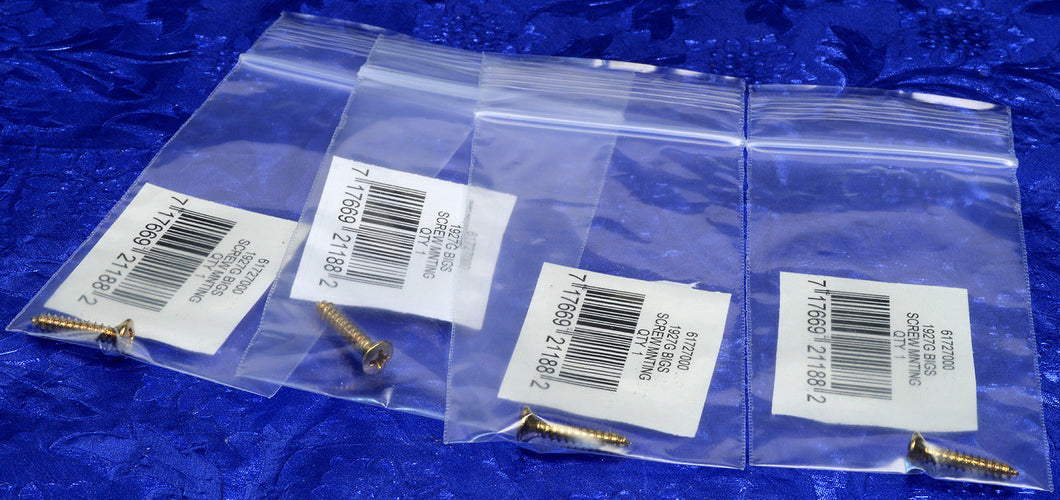 Four Bigsby Gold Oval Head Mounting Screws For Telecaster B5 Etc., 0061727000