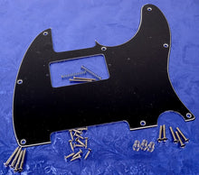 Load image into Gallery viewer, Generic &#39;70&#39;s Style Black 3 Ply Pickguard For Tele With A Humbucker + Hardware, #TPGH
