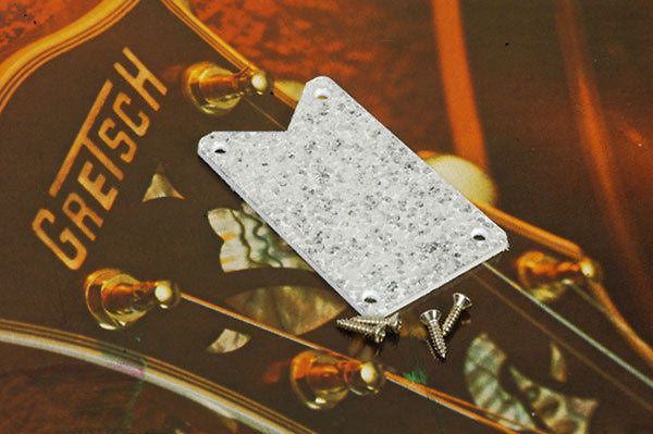 Gretsch Guitar Truss Rod Cover + Screws, 6136, Silver Glitter, 0062646000