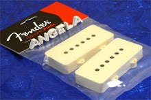 Load image into Gallery viewer, Fender USA Vintage Jazzmaster Aged White Pickup Covers x2, 0054442049
