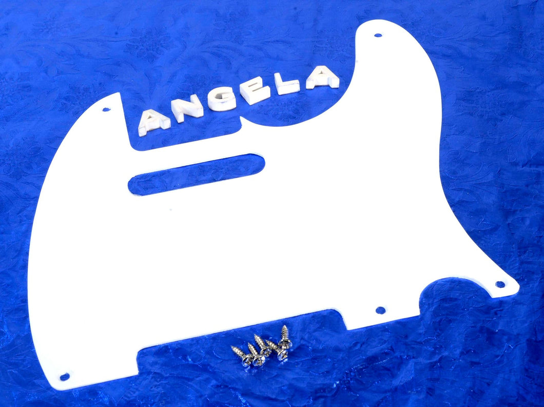 Generic '50's Style White Pickguard For Telecaster + Screws, #GTPGW