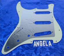 Load image into Gallery viewer, Angela Mint Green &#39;62 Style 3 Ply 11 Hole Pickguard For Strat #GMGS
