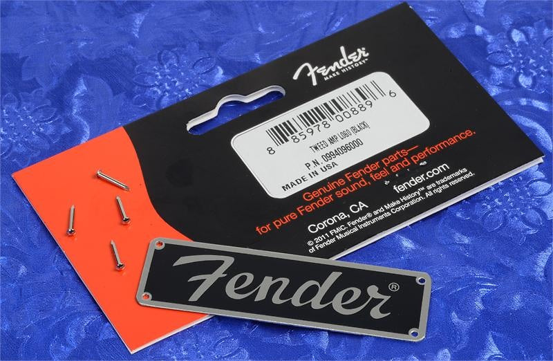 Fender '50s Style Tweed Amplifier Amp Logo With Mounting Pins, 0994096000