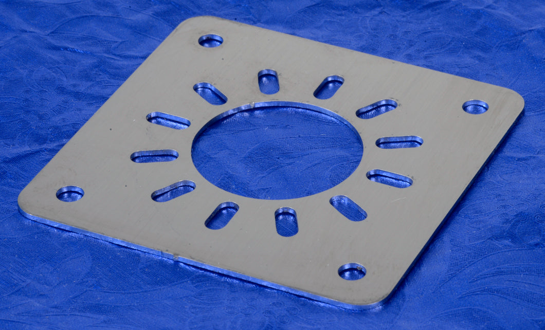 65mm X 65mm Stainless Steel Universal Tube Socket Mounting Plate, #USS