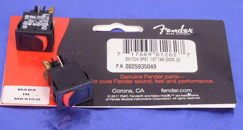 Fender DPST .187 TAB (DOM) Switches For Amps X2, 0025935049