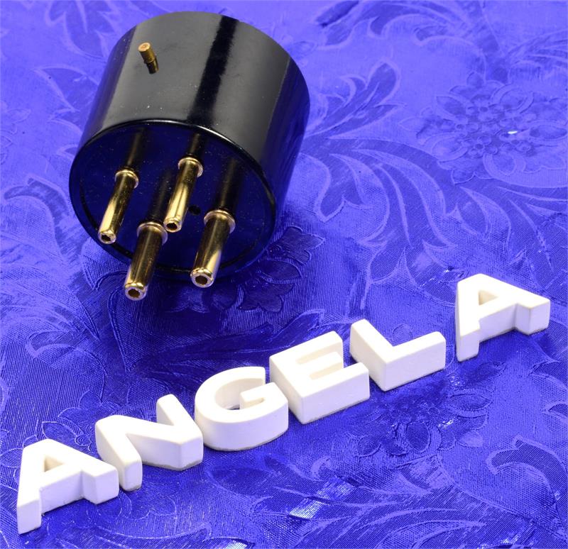 4 Pin UX4 Black Phenolic And Gold Tube Base For 2A3, 300B Etc. New, #4 ...