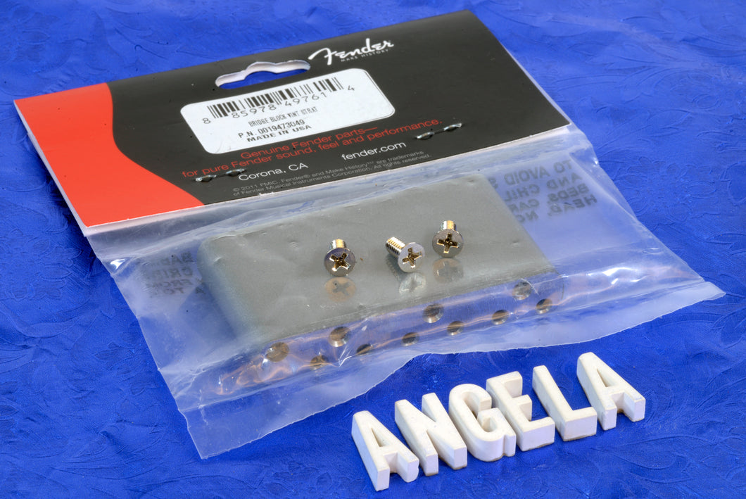 Fender USA Vintage Series Stratocaster Tremolo Bridge Block Checked, Signed And Dated, 0019473049