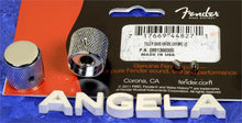 Load image into Gallery viewer, Fender Chrome Flat Top Control Knobs For Telecaster, Precision Bass Pack of Two, 0991366000
