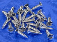 Vintage Style Nickel Plated Steel Pickguard And Control Plate Mounting Screws, 24, #GPGS24
