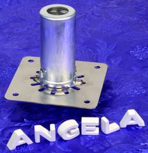 Load image into Gallery viewer, Angela Instruments 65mm X 65mm Ventilated Stainless Steel Plate With J-Slot Shielded Tube Socket, #65mmJSLT
