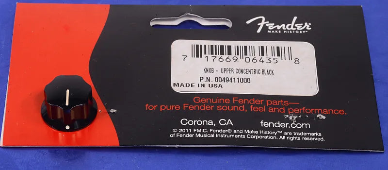 Fender Deluxe Jazz Bass® Upper Knob, Black  0049411000