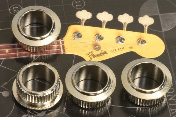 Fender USA Vintage Nickel Bass Tuner Headstock Bushings, Set of 4, 0019509049