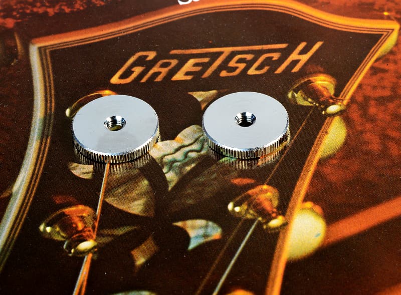 Two Gretsch Synchro-Sonic Bridge Height Wheels Chrome Melita Style #G2W