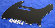 Generic '70's Style Black 3 Ply Vinyl Pickguard For Tele Biscuit Board Guitar, #G7T