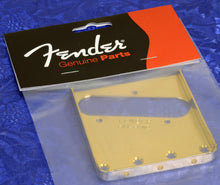 Load image into Gallery viewer, Fender &#39;52 Tele Bridge Plate, &quot;FENDER PAT.PEND., Gold, 0053683000
