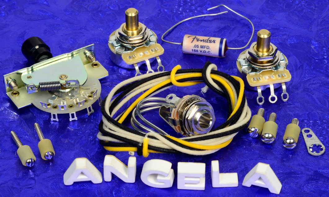 Angela Instruments Vintage Plus Premium Wiring Kit With Waxed Paper .05uF For Telecaster, #TLWAXKIT
