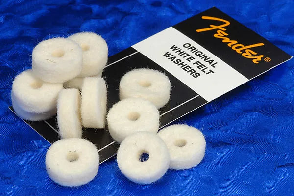 Fender White Felt Strap Button Washers, 0994930000